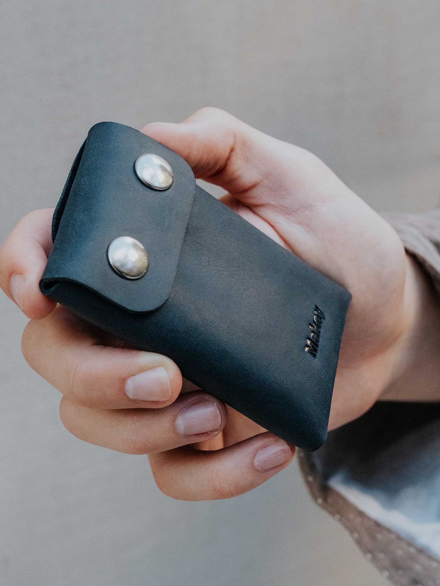 Crazy Horse Leather Type Wallet "Rhombus" - MAKEY EU