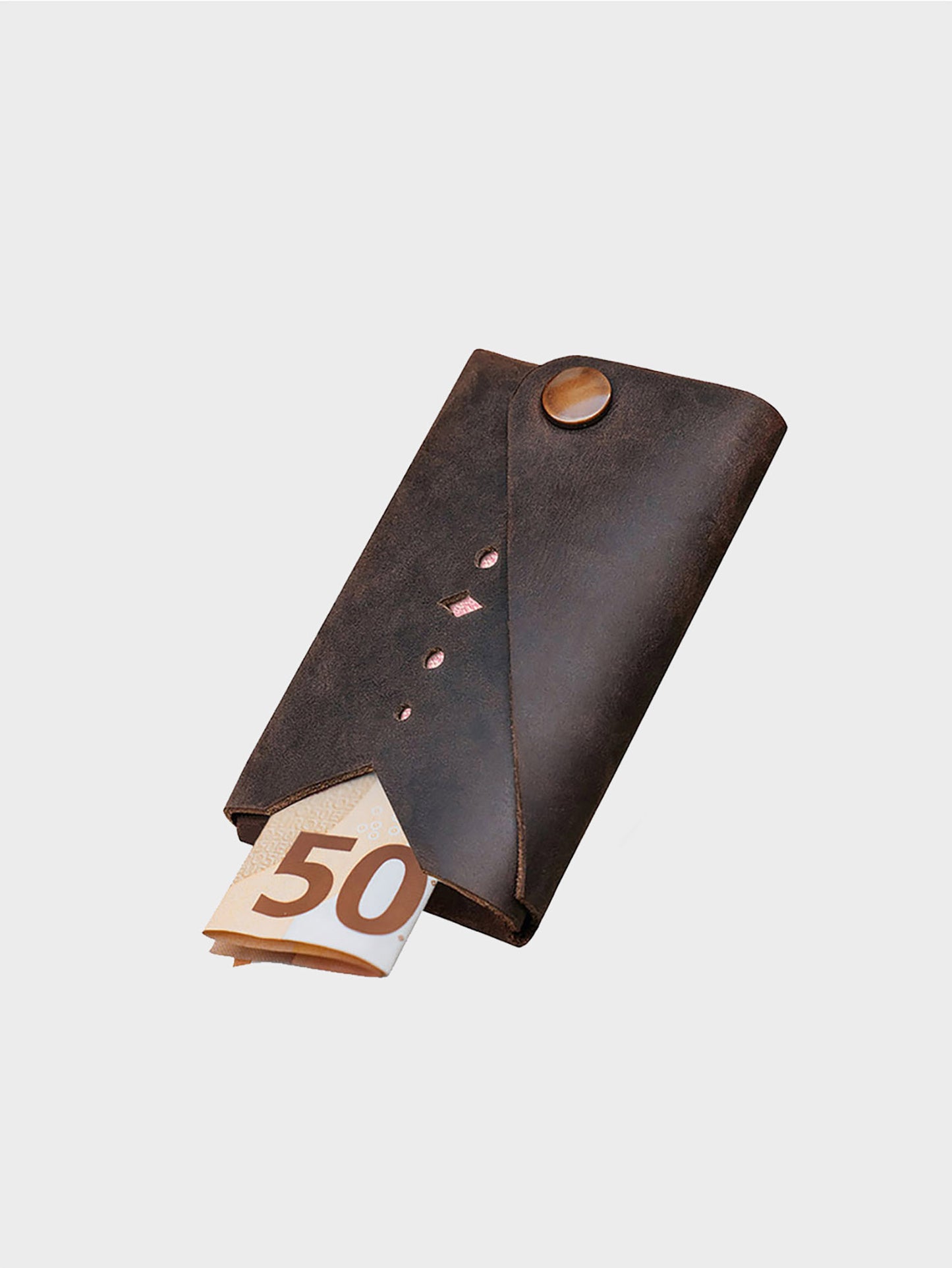 Crazy Horse Leather Type Wallet "Rhombus"