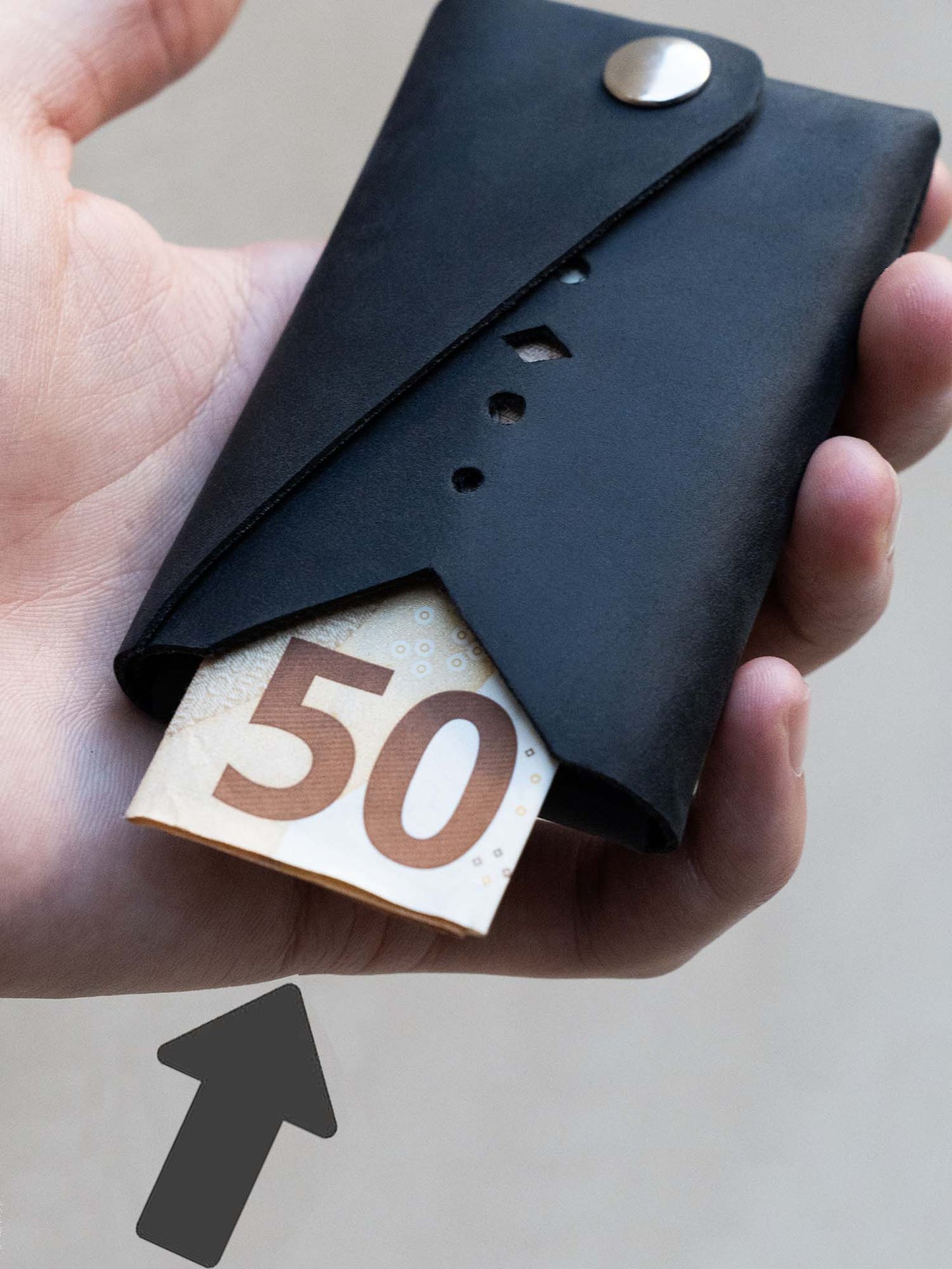 Crazy Horse Leather Type Wallet "Rhombus" - MAKEY EU