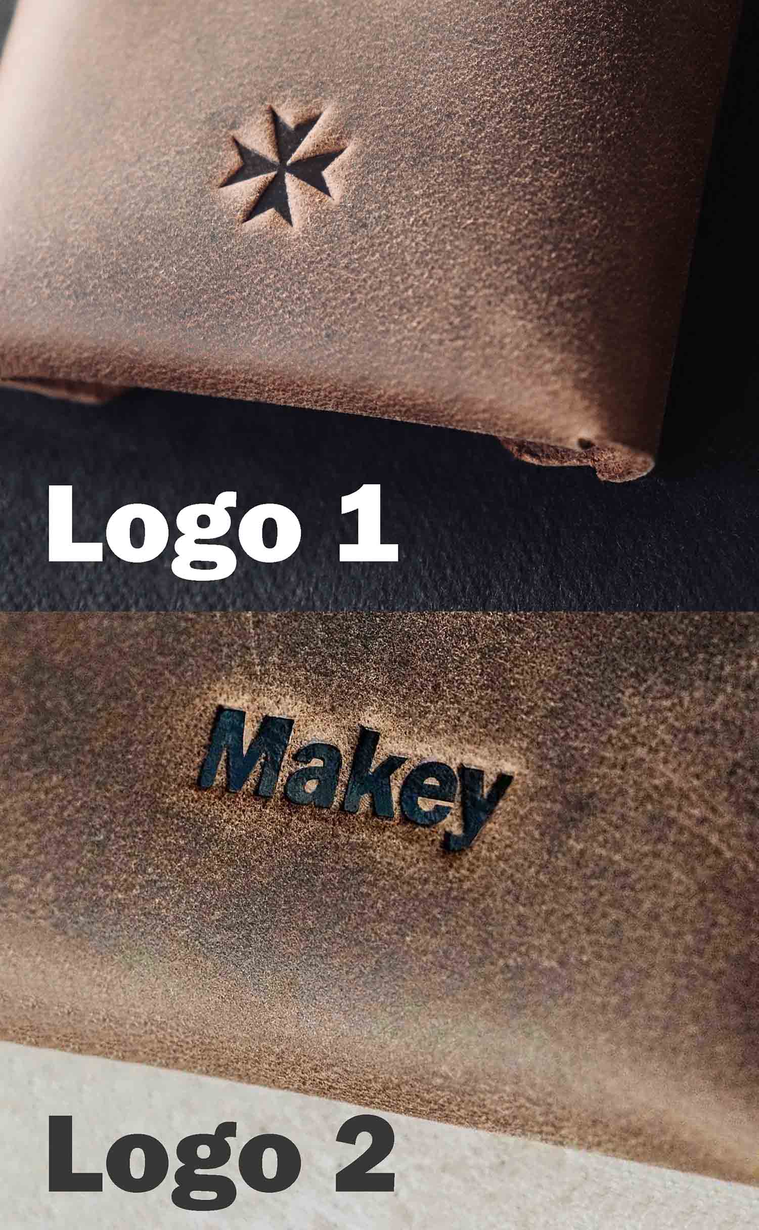 Crazy Horse Leather Type Wallet "Rhombus" - MAKEY EU