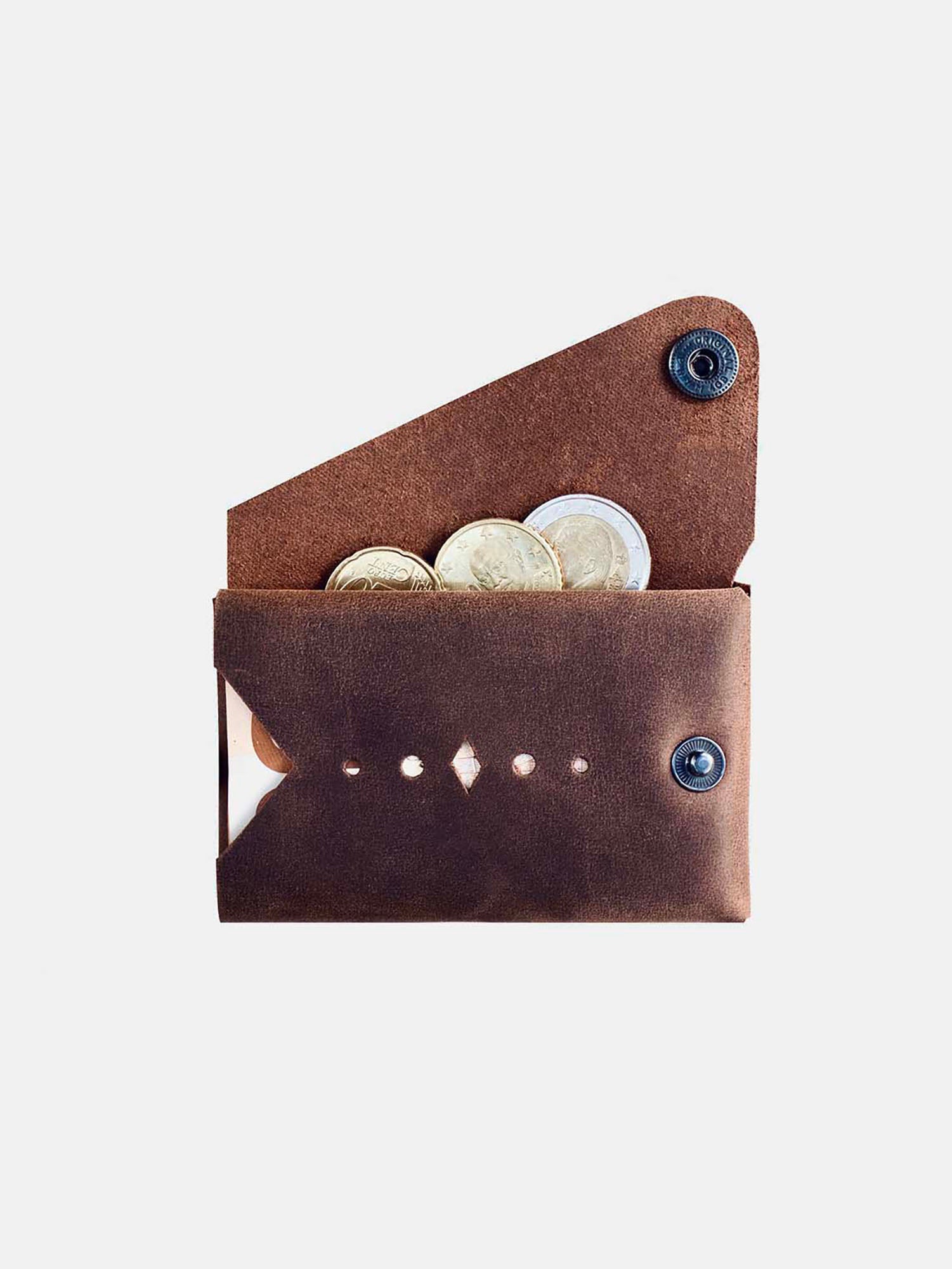 Crazy Horse Leather Type Wallet "Rhombus" - MAKEY EU