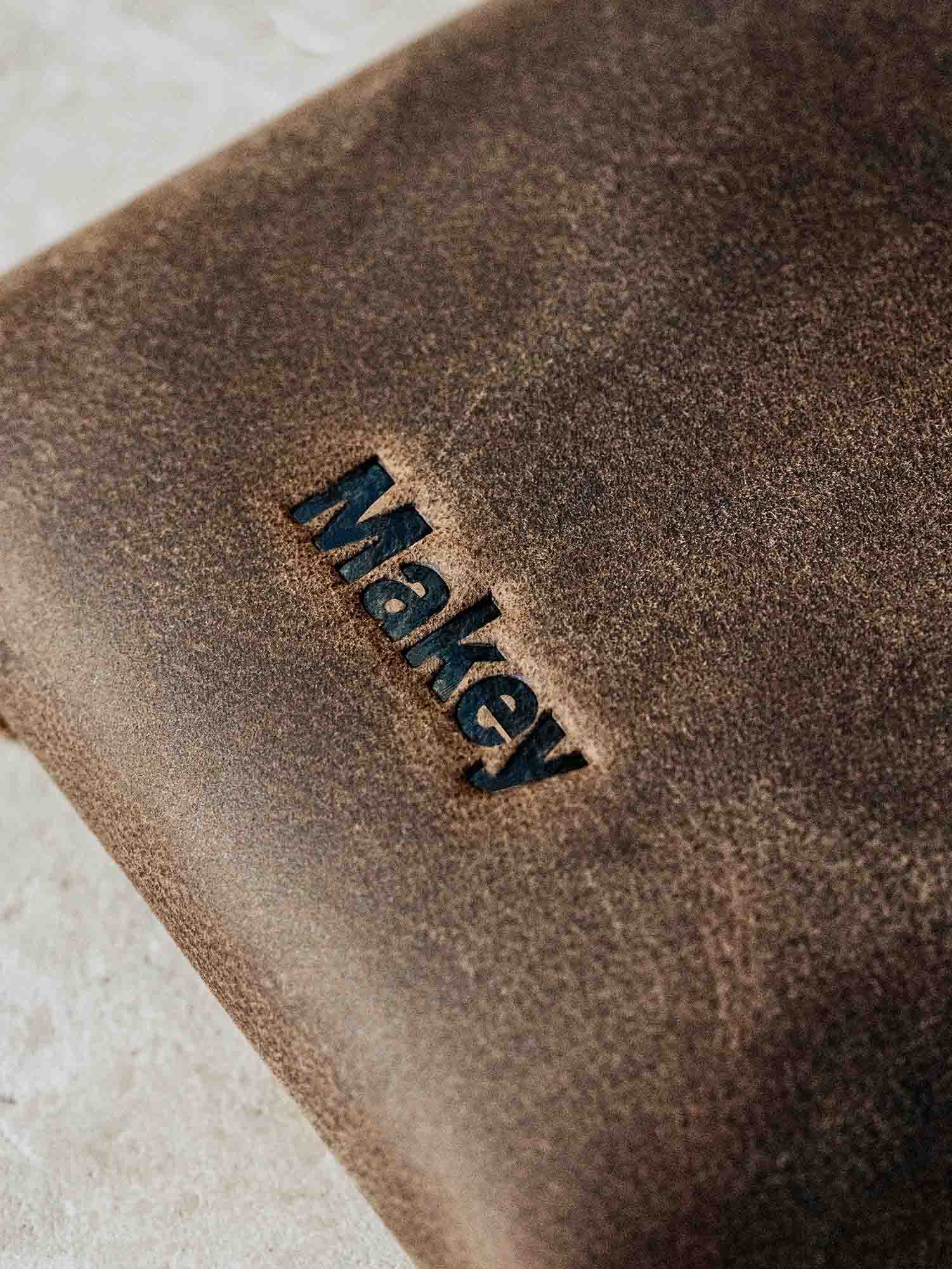 Crazy Horse Leather Type Wallet "Rhombus" - MAKEY EU