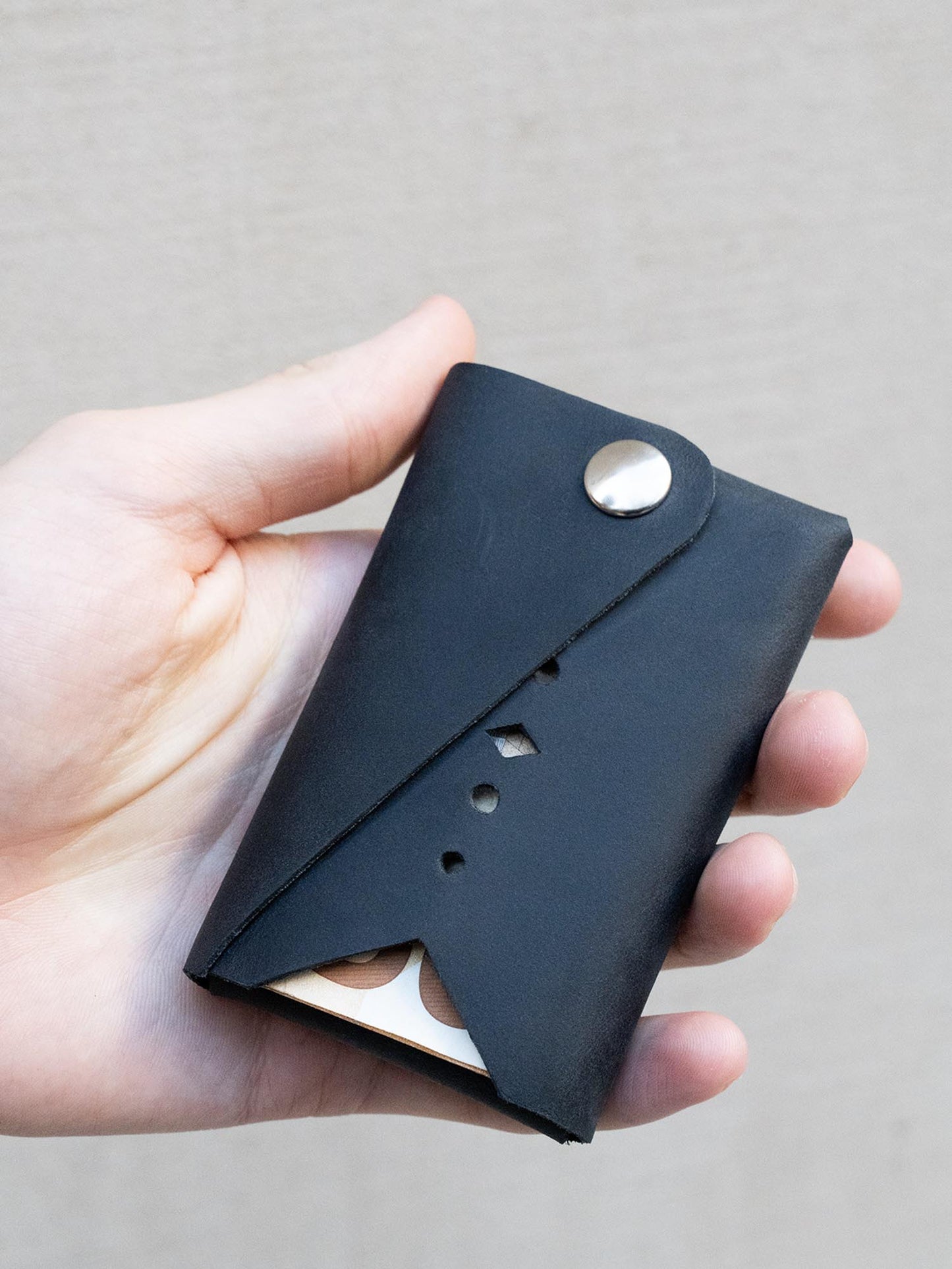 Crazy Horse Leather Type Wallet "Rhombus" - MAKEY EU