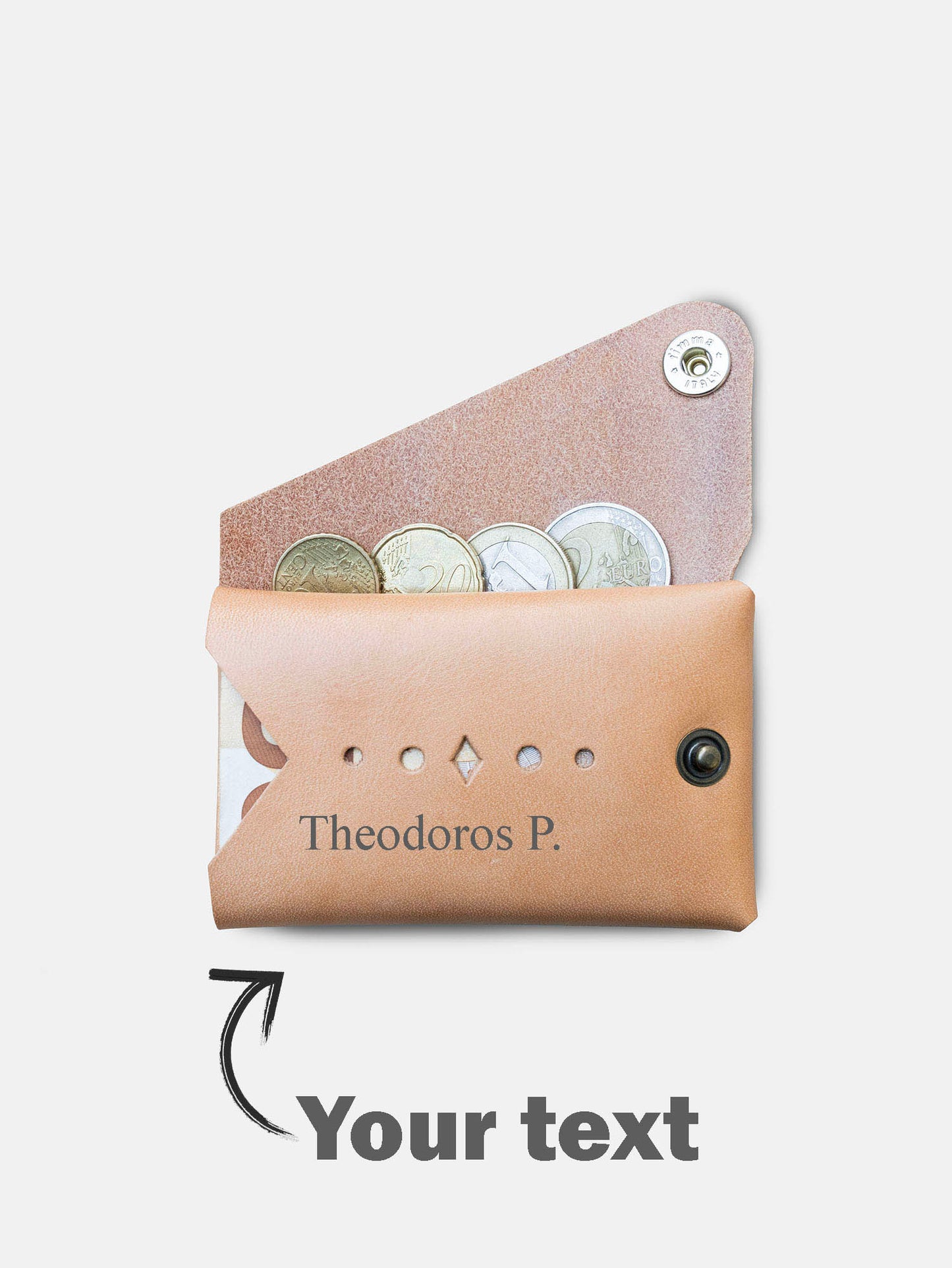 Crazy Horse Leather Type Wallet "Rhombus" - MAKEY EU