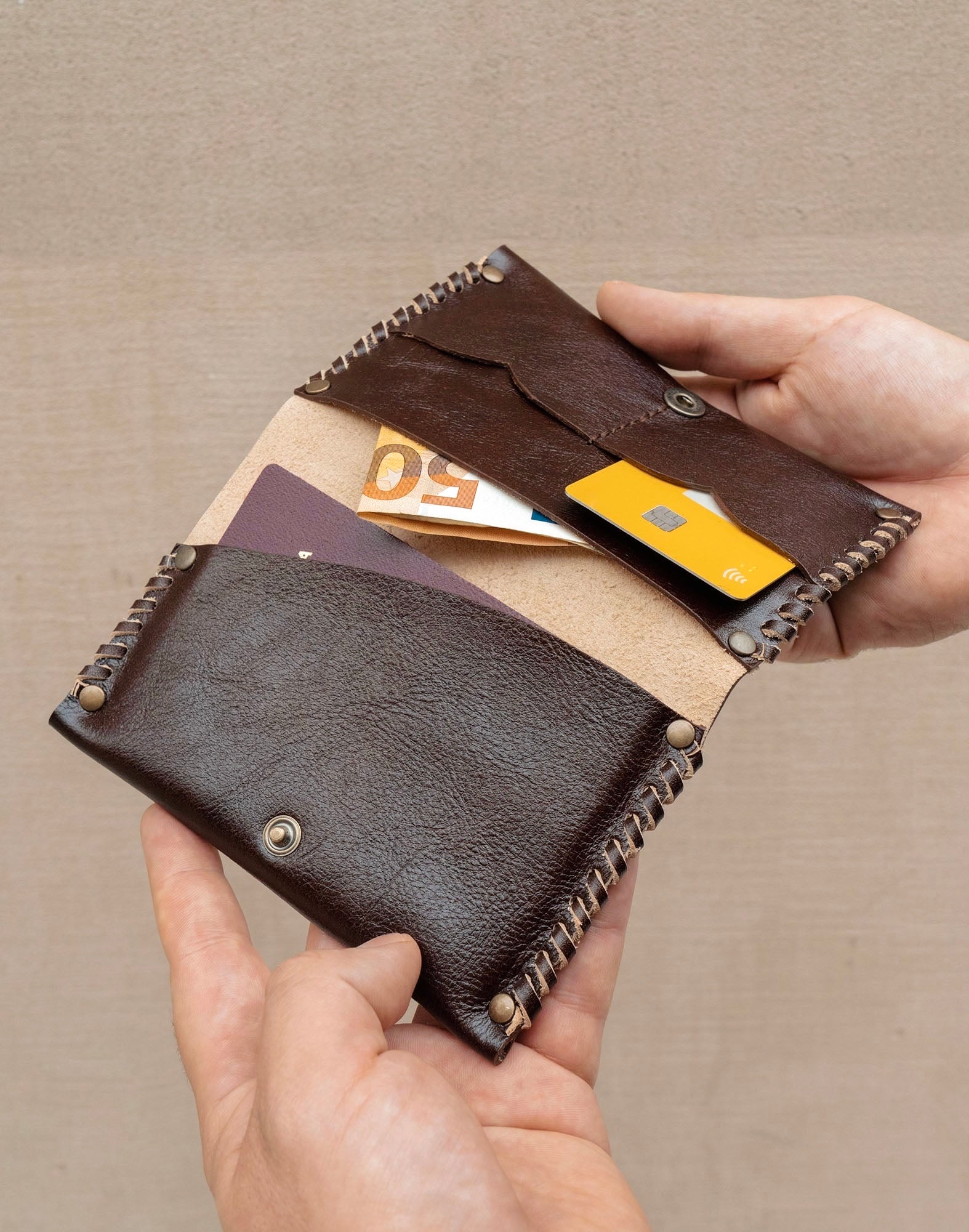 Wallet for Passport, Cards and Banknotes "Travel" - MAKEY EU