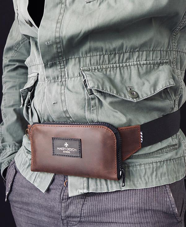BUMBAG "DISCOVERY" Brown color