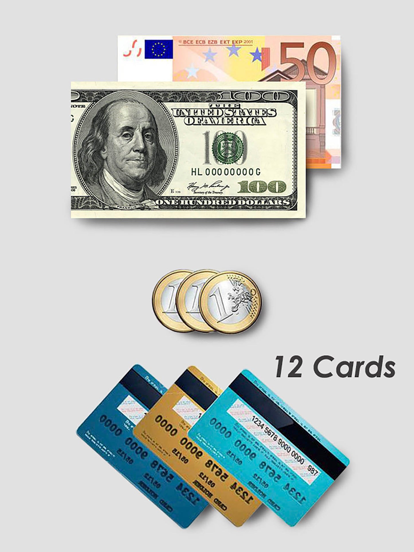 Wallet for Cards, Bills and Coins "iD Wallet"