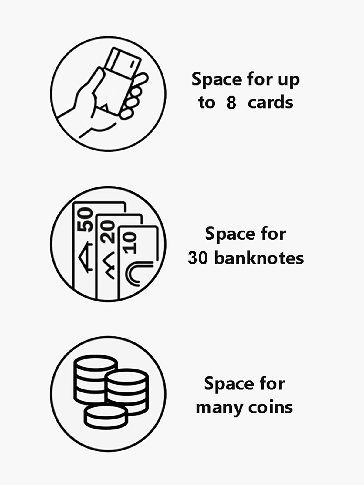 Wallet for Cards, Coins and Bills "Atlas"