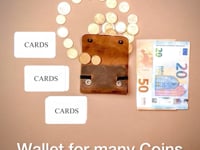 Wallet for many Coins, Cards and Bills "Coin Wallet 2.0"